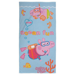 Peppa Pig Pa Pig Ocean Fun Towel Sky Blue/pink (One Size) - thumbnail 1