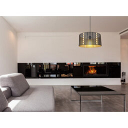 Luminosa Lighting Luminosa Abini 42Cm Cylindrical Pendant Ceiling Light Matt Black 1X E27 - thumbnail 6