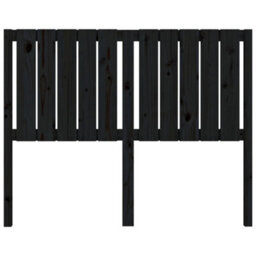 Berkfield Bed Headboard Black 125.5X4X100 Cm Solid Wood Pine - thumbnail 4
