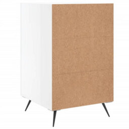 Berkfield Bedside Cabinet High Gloss White 40X40X66 Cm Engineered Wood - thumbnail 8