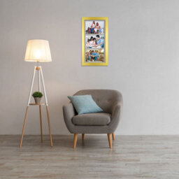 AK Frames 16X8 Gold Modern Multi Photo Frame With Silver Mount - Holds 3 Apertures (3X) 7X5 Photos - thumbnail 3