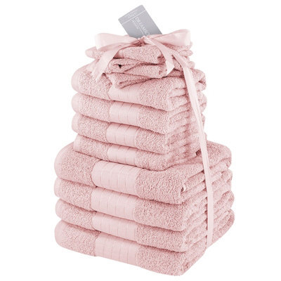 OHS Luxury 100% Cotton 12 Piece Bathroom Towel Bale Set