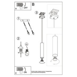 Sollux Lighting Lagos Steel Golden Gloss 1 Lights Modern Pendant Ceiling Light - thumbnail 6