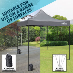 Dellonda Premium 3X3M Pop-Up Gazebo Water Resistant Carry Bag Stakes Weight Bags - thumbnail 7