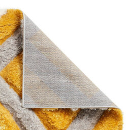 Grey Yellow Modern Shaggy Geometric Easy To Clean Rug For Living Room Bedroom And Dining Room-120Cm X 170Cm - thumbnail 5