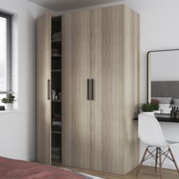 GoodHome Atomia Freestanding Matt Oak Effect Chipboard Wardrobe (H)2250mm (W)1000mm (D)580mm - thumbnail 5