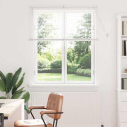 Walplus Window Blind With Curtains Manual White Aluminium - thumbnail 1
