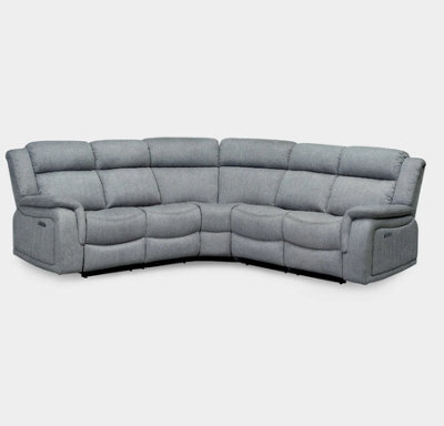 Linden Recliner Sofa Large Corner Grey - image 1