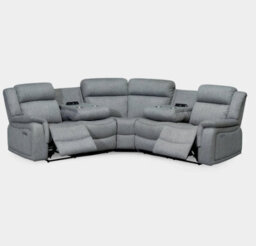 Linden Recliner Sofa Large Corner Grey - thumbnail 3