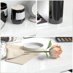 Wyld Haus Sora Nico High Gloss White Bedside Table With 2 Drawers And Shelves 40L X 30D X 60H Cm - thumbnail 7