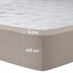 Aspire Homeware Beige Fitted Sheet 40 Cm Extra Deep Pocket Hypoallergenic Bed Sheet Microfiber (L)190Cm X (W)90Cm, Single - thumbnail 6