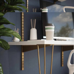 Rothley Wall Mounted Desk With Adjustable Shelves Free Delivery - thumbnail 6