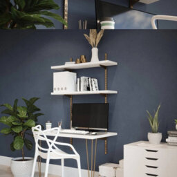 Rothley Wall Mounted Desk With Adjustable Shelves Free Delivery - thumbnail 3