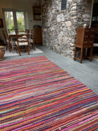 Second Nature Online Festival Boho Rug Flat Weave Multicolour With Tassels 60 Cm X 90 Cm - thumbnail 6