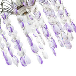 Happy Homewares Modern Waterfall Pendant Shade With Lilac And Clear Acrylic Drops - thumbnail 5