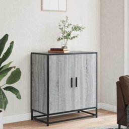 Berkfield Sideboard Grey Sonoma 68X35X76 Cm Engineered Wood And Metal - thumbnail 3