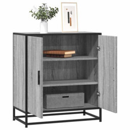 Berkfield Sideboard Grey Sonoma 68X35X76 Cm Engineered Wood And Metal - thumbnail 1
