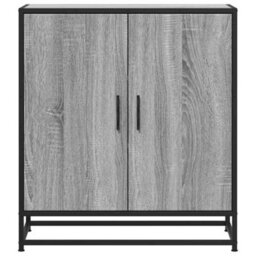 Berkfield Sideboard Grey Sonoma 68X35X76 Cm Engineered Wood And Metal - thumbnail 4