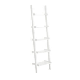 Sobuy Frg17-W, 5 Tiers Ladder Shelf Bookcase Storage Display Shelving Wall Shelf,white,w56Xd32.5Xh190 - thumbnail 1