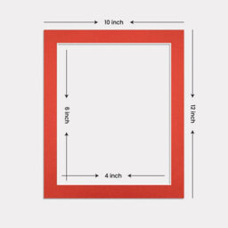 Ak Frames 12X10 Poppy Red Picture Mounts To Fit 10X8 Aperture Size - Mount Board Only (No Frame Included) - thumbnail 3