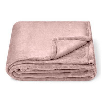 Moonlight Bedding Fleece Blanket Soft Throw Lightweight All Season Sofa, Bed & Travel Blanket King (Pink, 200X240Cm) - image 1