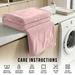 Moonlight Bedding Fleece Blanket Soft Throw Lightweight All Season Sofa, Bed & Travel Blanket King (Pink, 200X240Cm) - thumbnail 5