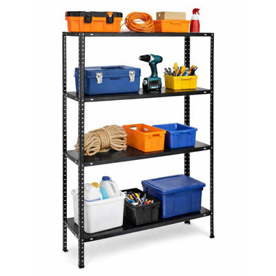 Divchi 4 Tier Heavy Duty Metal Storage Rack - Black - image 1