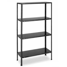 Divchi 4 Tier Heavy Duty Metal Storage Rack - Black - thumbnail 3