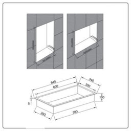 Homestylestore Black Recessed Shower Niche Storage Shelf 640 X 340mm - thumbnail 3