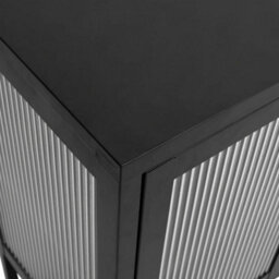 Walplus Sideboard Black 105X35X70 Cm Glass And Steel - thumbnail 8