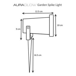 Auraglow Deep Recessed Gu10 Holder Ip54 Garden Spike Light - Red - thumbnail 6