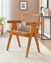 Beliani Dining Chair Westbrook Mahogany Brown - thumbnail 2