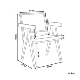 Beliani Dining Chair Westbrook Mahogany Brown - thumbnail 3