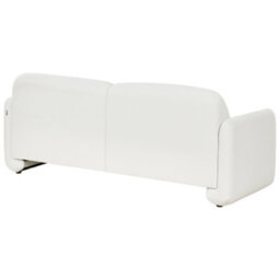 Beliani White 3-Seater Fabric Sofa With Matching Armchair, Wide Backrest, Eucalyptus Frame - thumbnail 9