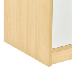 Wyld And Coco Lockable 2-Door Cabinet Light Brown And White - 3 Shelves, W80 X D40 X H117Cm - thumbnail 8