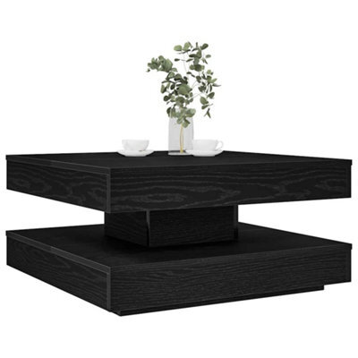 Berkfield Coffee Table 360-Degree Rotatable Black 70X70X34.5 Cm - image 1