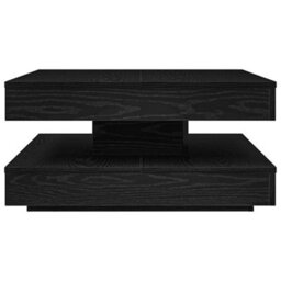 Berkfield Coffee Table 360-Degree Rotatable Black 70X70X34.5 Cm - thumbnail 5