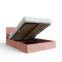 Gfw End Lift Ottoman Bed 135Cm Velvet Blush Pink Double - thumbnail 9