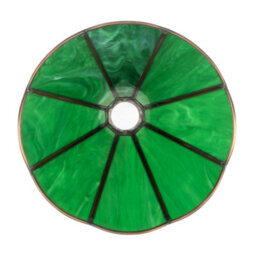 Happy Homewares Classic Green Toned Tiffany Glass Easy Fit Pendant Lighting Shade - thumbnail 3