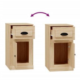 Berkfield Durable Side Cabinet With Drawer Sonoma Oak 40X50X75 Cm Engineered Wood - thumbnail 9