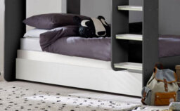 Ashfield Premium Charcoal And White Bunk Bed Including Pull Out Trundle - thumbnail 2