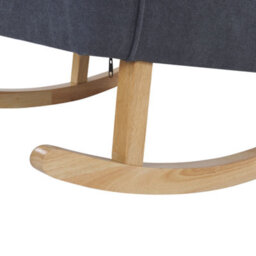 Beliani Rocking Chair Trondheim Fabric Dark Grey - thumbnail 7