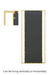 Mirroroutlet The Genestra Gold Modern Wall Leaner Garden Mirror 200 X 90Cm - thumbnail 4