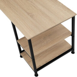 Tectake Desk Stoke - 2 Side Shelves With 2 Storage Compartments Each 55 Cm - Industrial Wood Light, Oak Sonoma - thumbnail 8