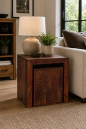 Southborough Deep Walnut Mango Nest Of 2 Side Tables - thumbnail 1