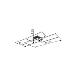 Luminosa Lighting Luminosa Tiny Integrated Led Semi Flush Ceiling Light Matt Black 3X Led Dimmable 3000-6500K Remote Control - thumbnail 9