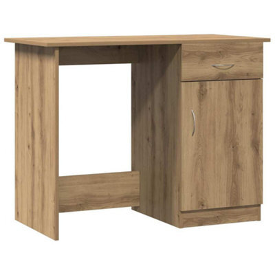Berkfield Modern Desk Artisan Oak 100X50X76 Cm Engineered Wood
