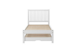 White Wood Guest Bed 2 Mattresses Birlea Buxton Trundle Frame Hideaway Stop Over - thumbnail 9