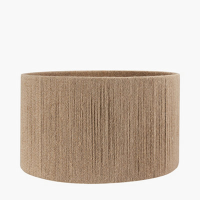 Pacific Lifestyle 40Cm Natural Rope Cylinder Lamp Shade Boho Brown Drum Table And Floor Lampshades - image 1