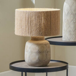 Pacific Lifestyle 40Cm Natural Rope Cylinder Lamp Shade Boho Brown Drum Table And Floor Lampshades - thumbnail 4